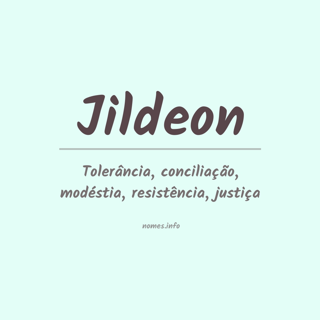 Significado do nome Jildeon