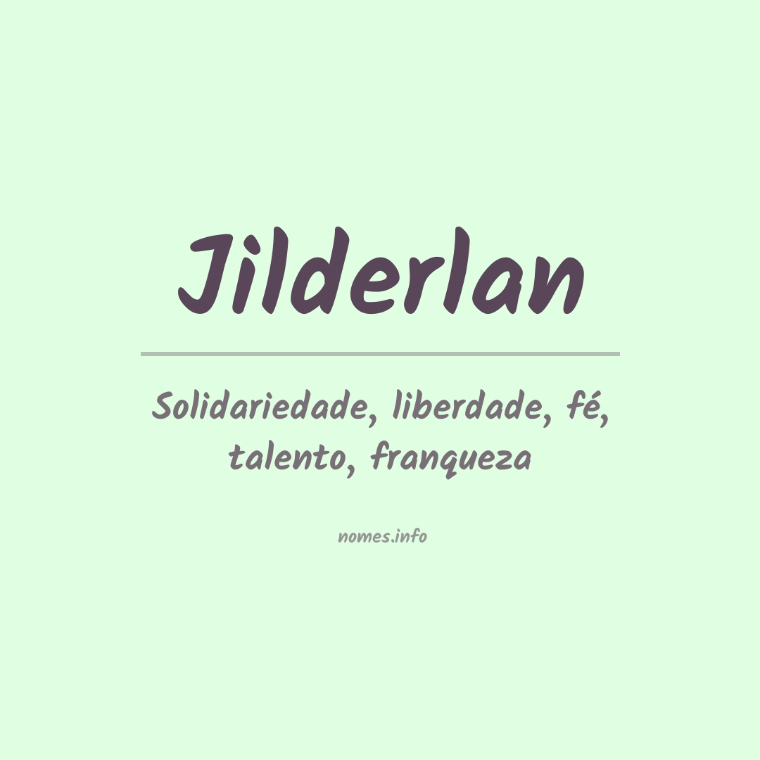 Significado do nome Jilderlan