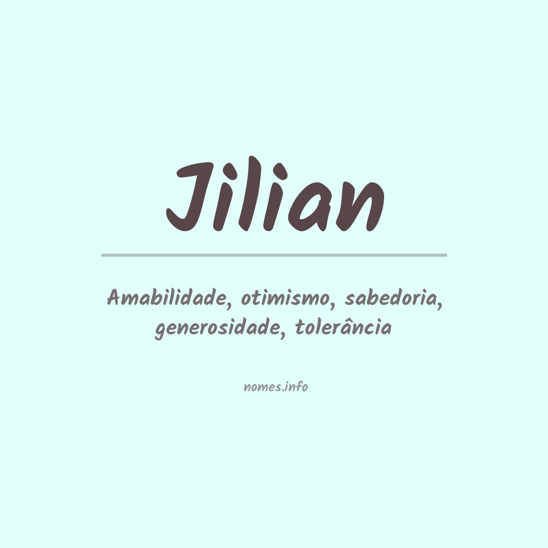 Significado do nome Jilian