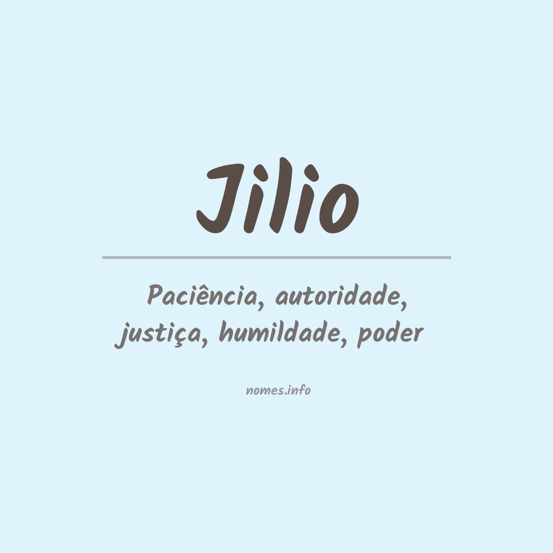 Significado do nome Jilio