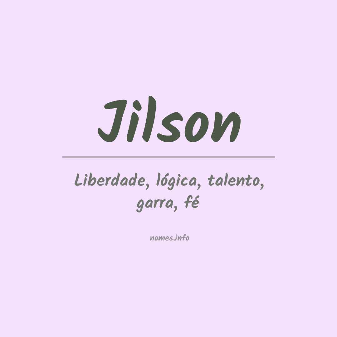 Significado do nome Jilson