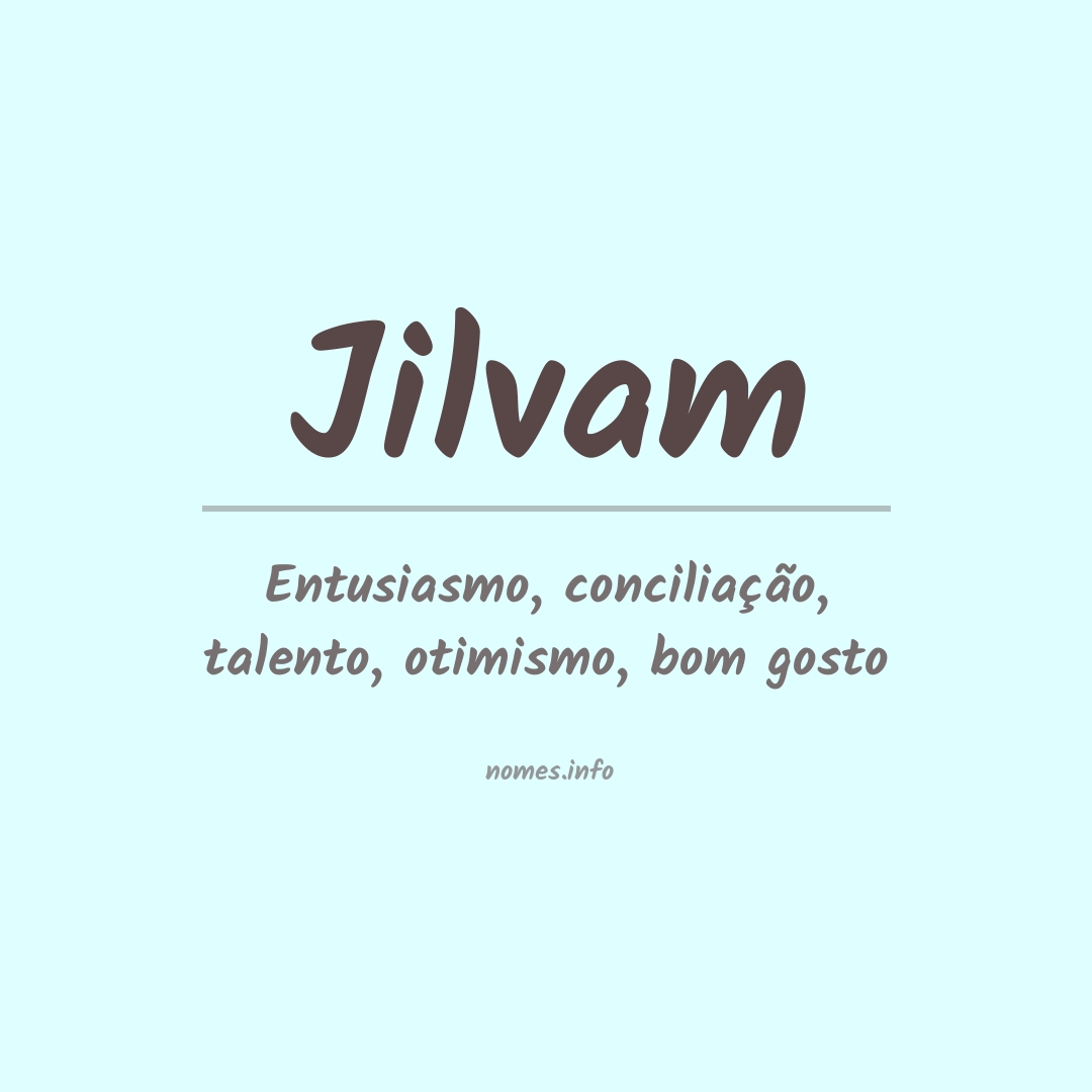 Significado do nome Jilvam