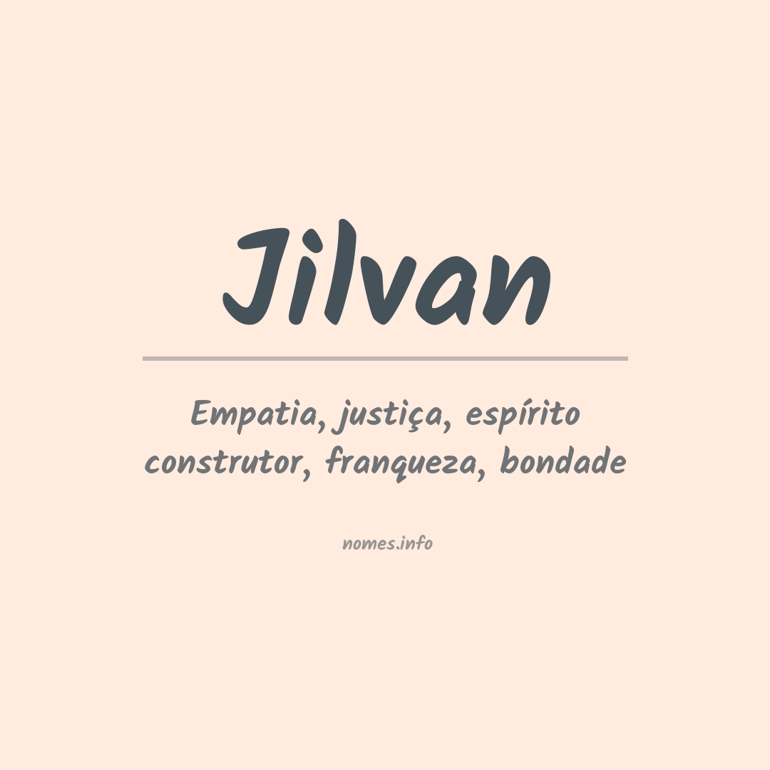 Significado do nome Jilvan