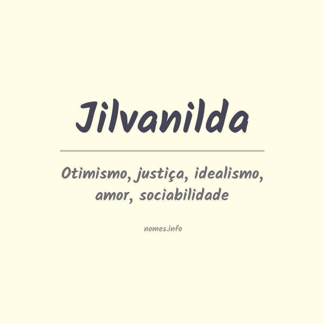 Significado do nome Jilvanilda