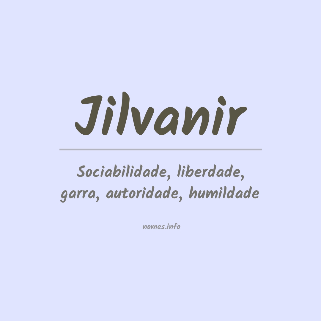 Significado do nome Jilvanir