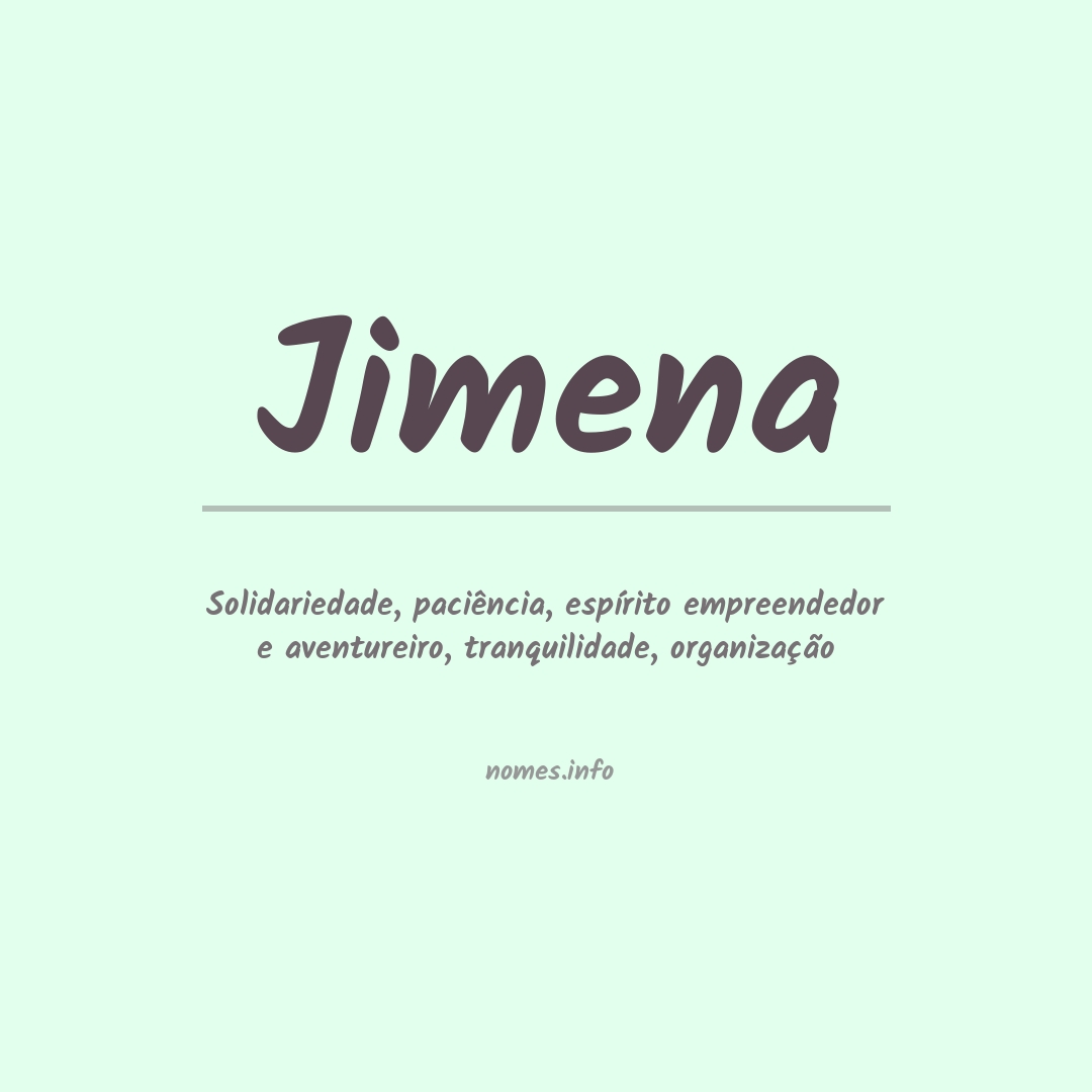 Significado do nome Jimena