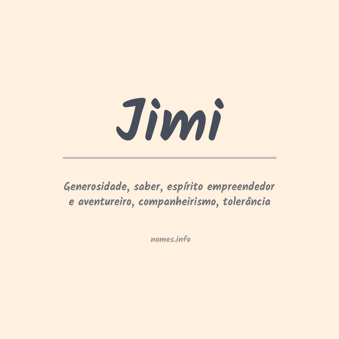 Significado do nome Jimi