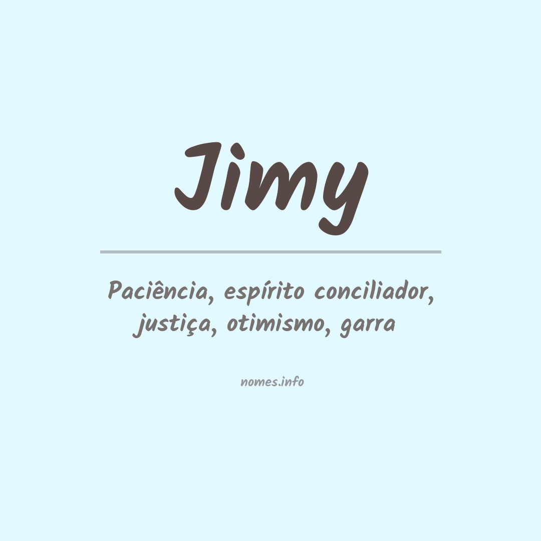 Significado do nome Jimy