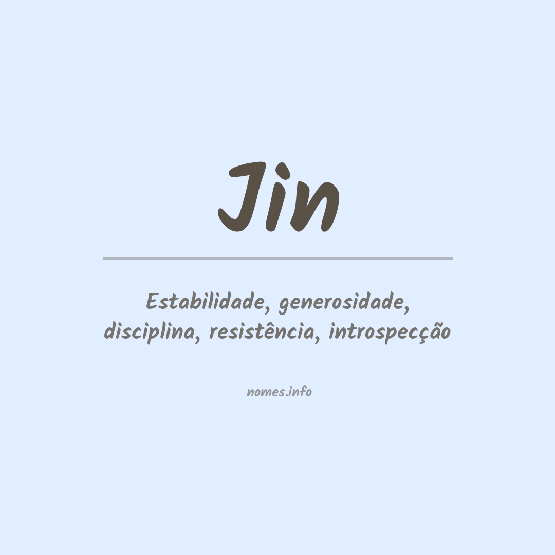 Significado do nome Jin