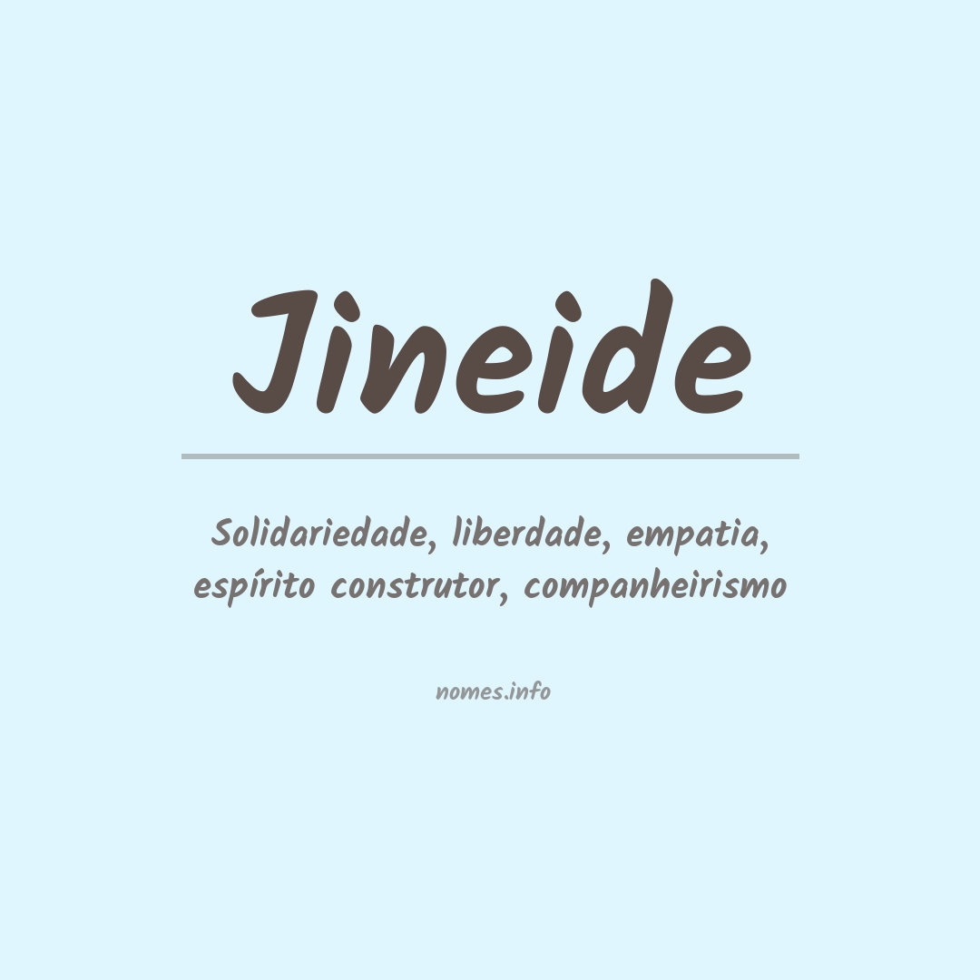 Significado do nome Jineide