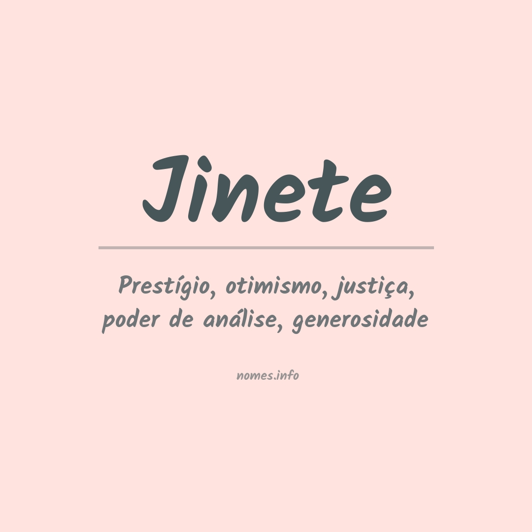Significado do nome Jinete