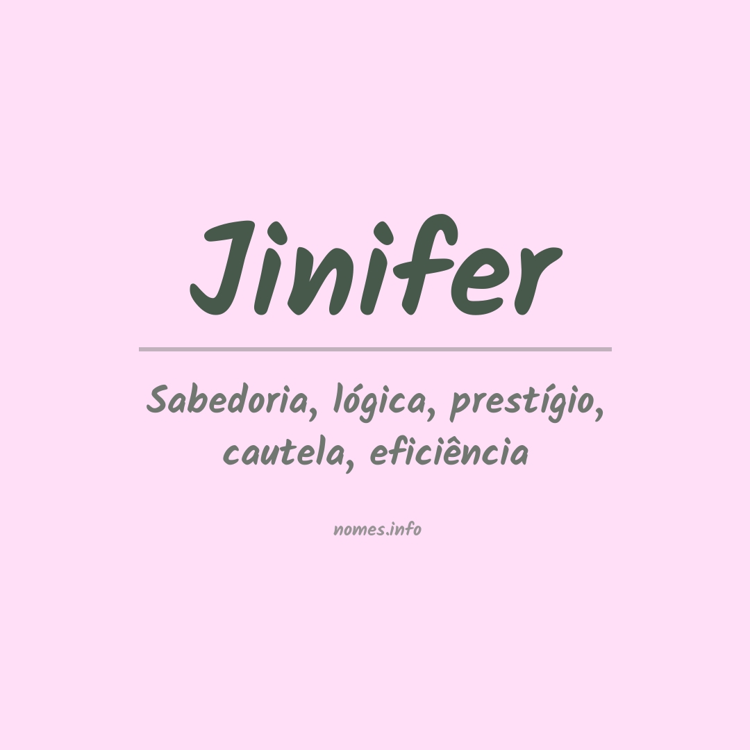 Significado do nome Jinifer