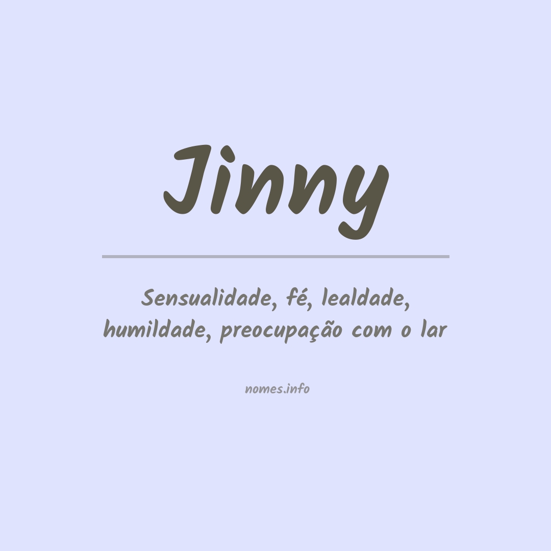 Significado do nome Jinny