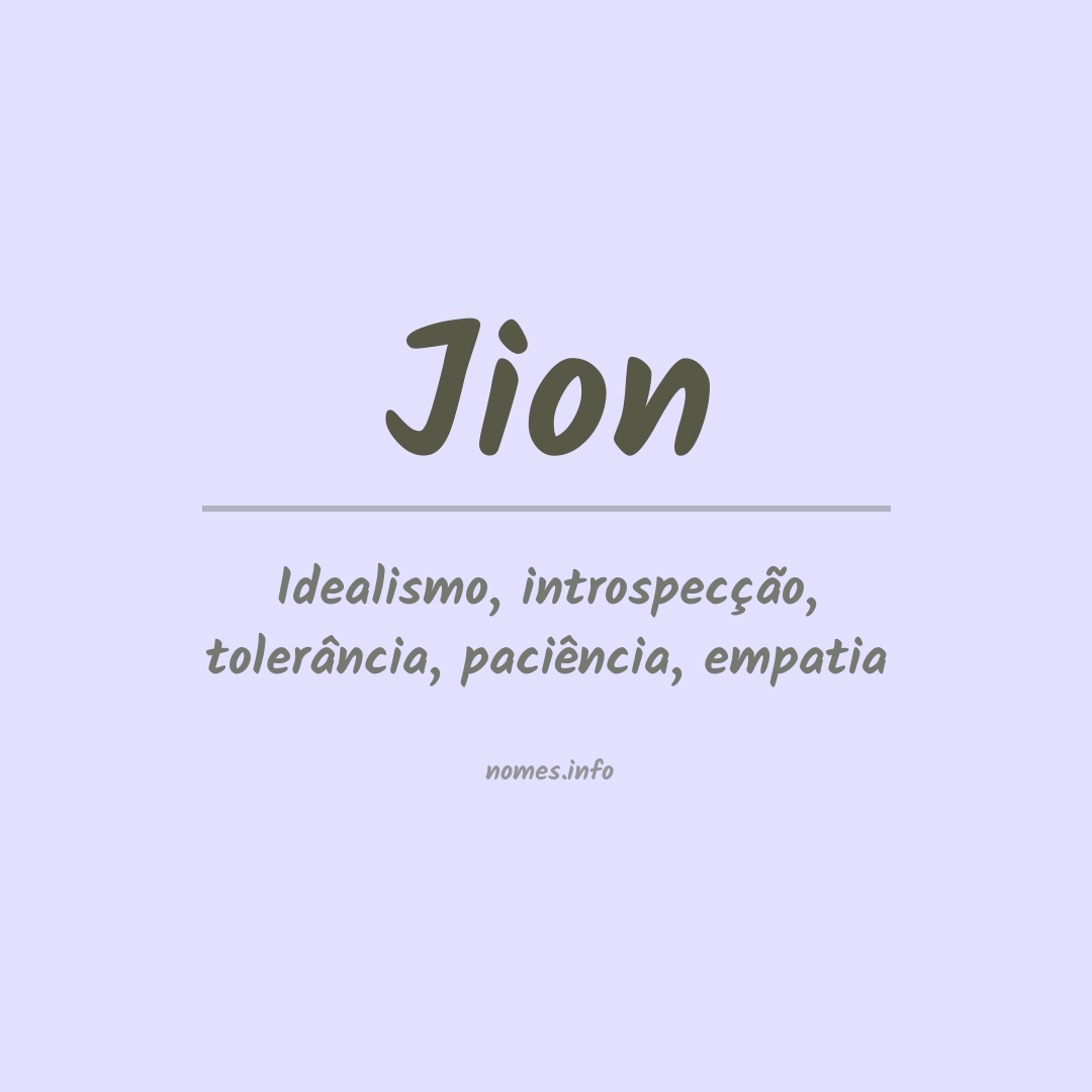 Significado do nome Jion