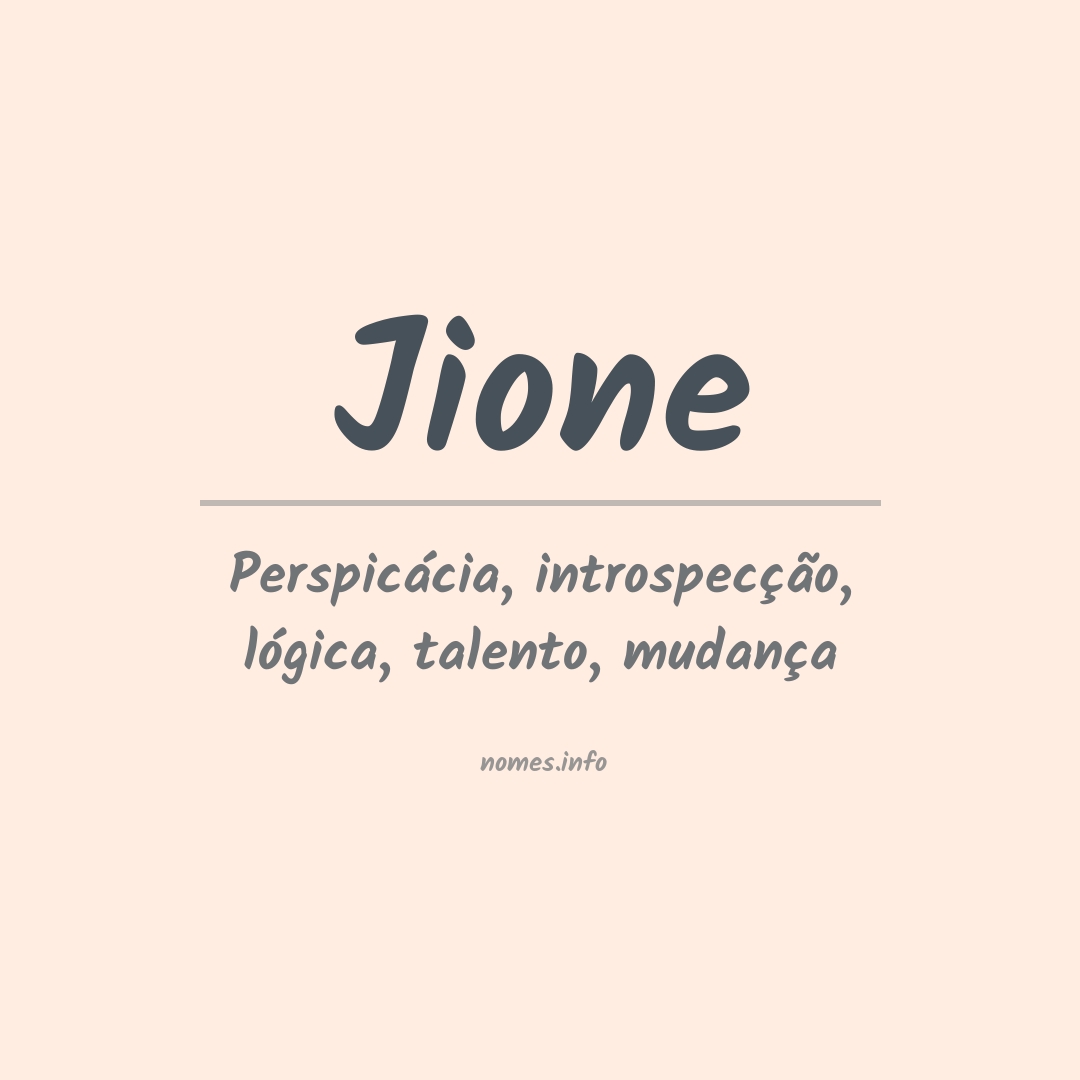 Significado do nome Jione