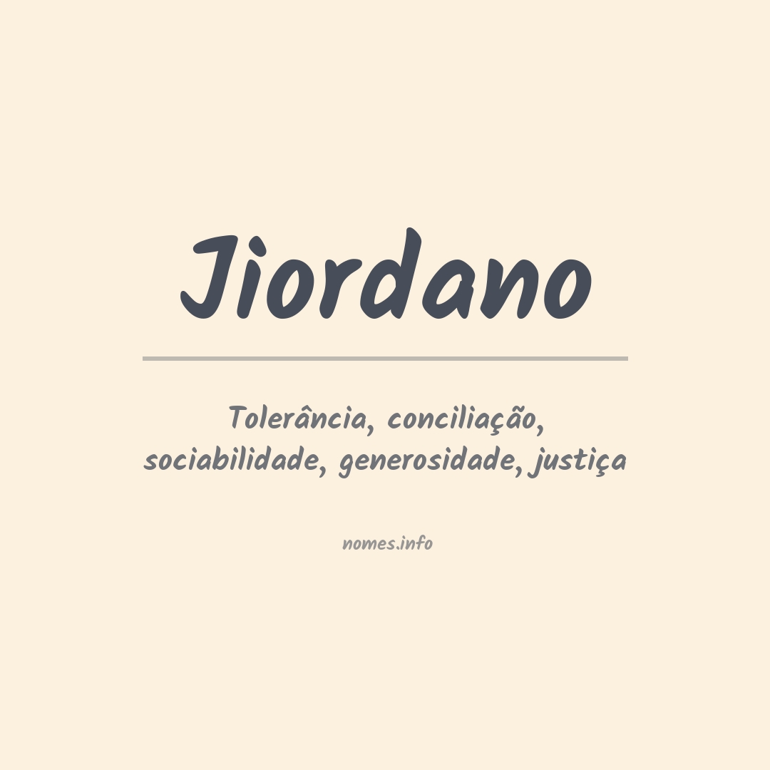 Significado do nome Jiordano