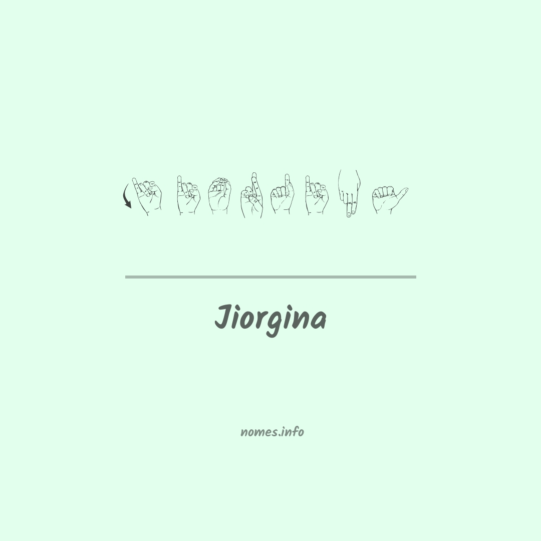 Jiorgina em Libras