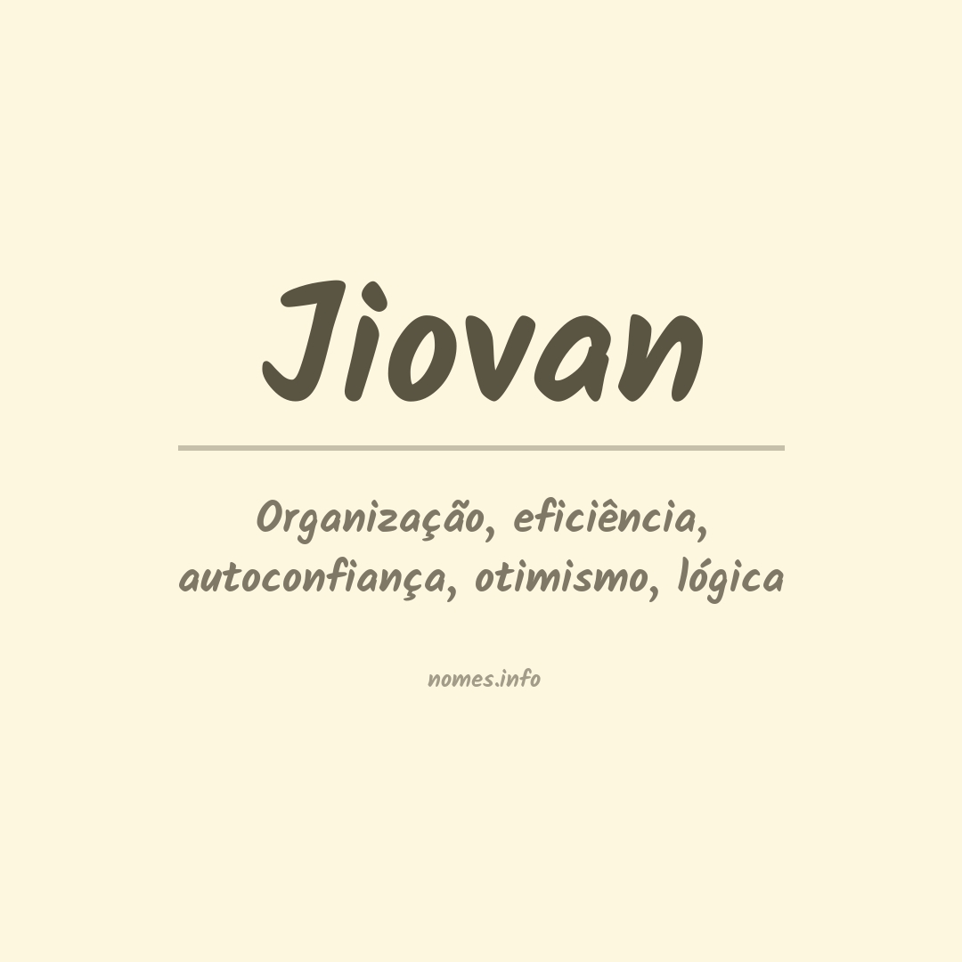 Significado do nome Jiovan