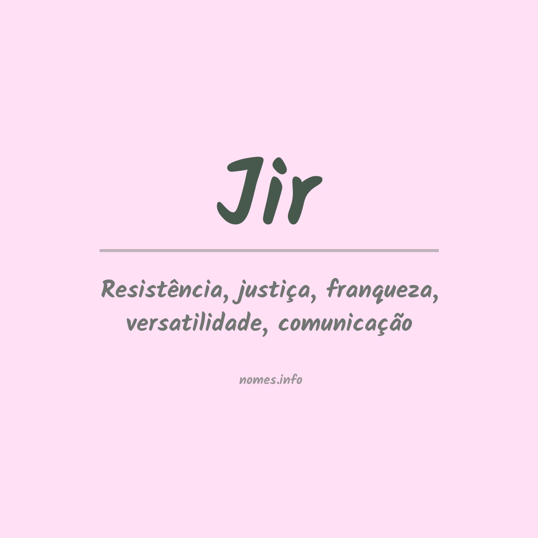 Significado do nome Jir