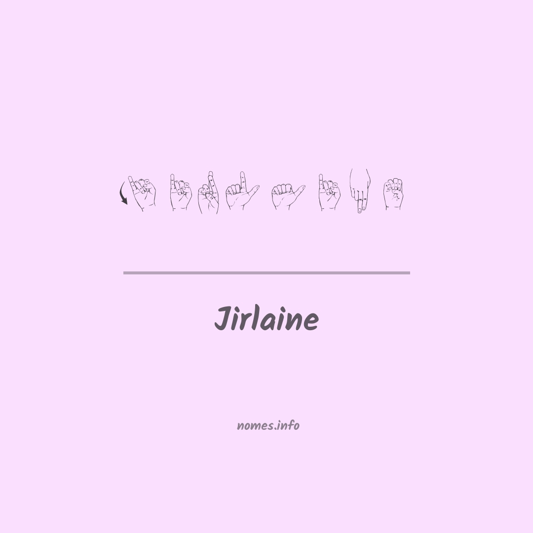 Jirlaine em Libras