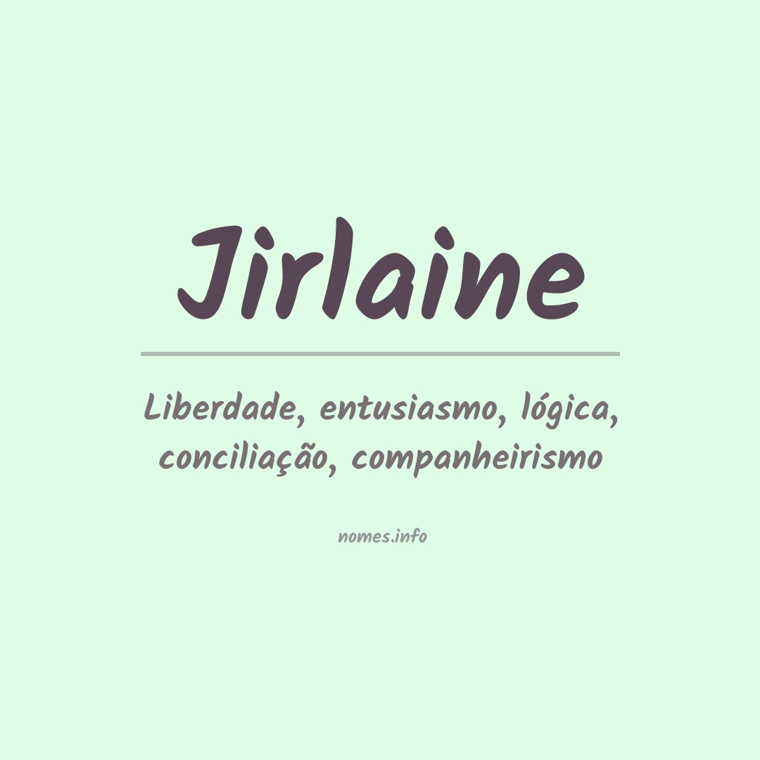 Significado do nome Jirlaine