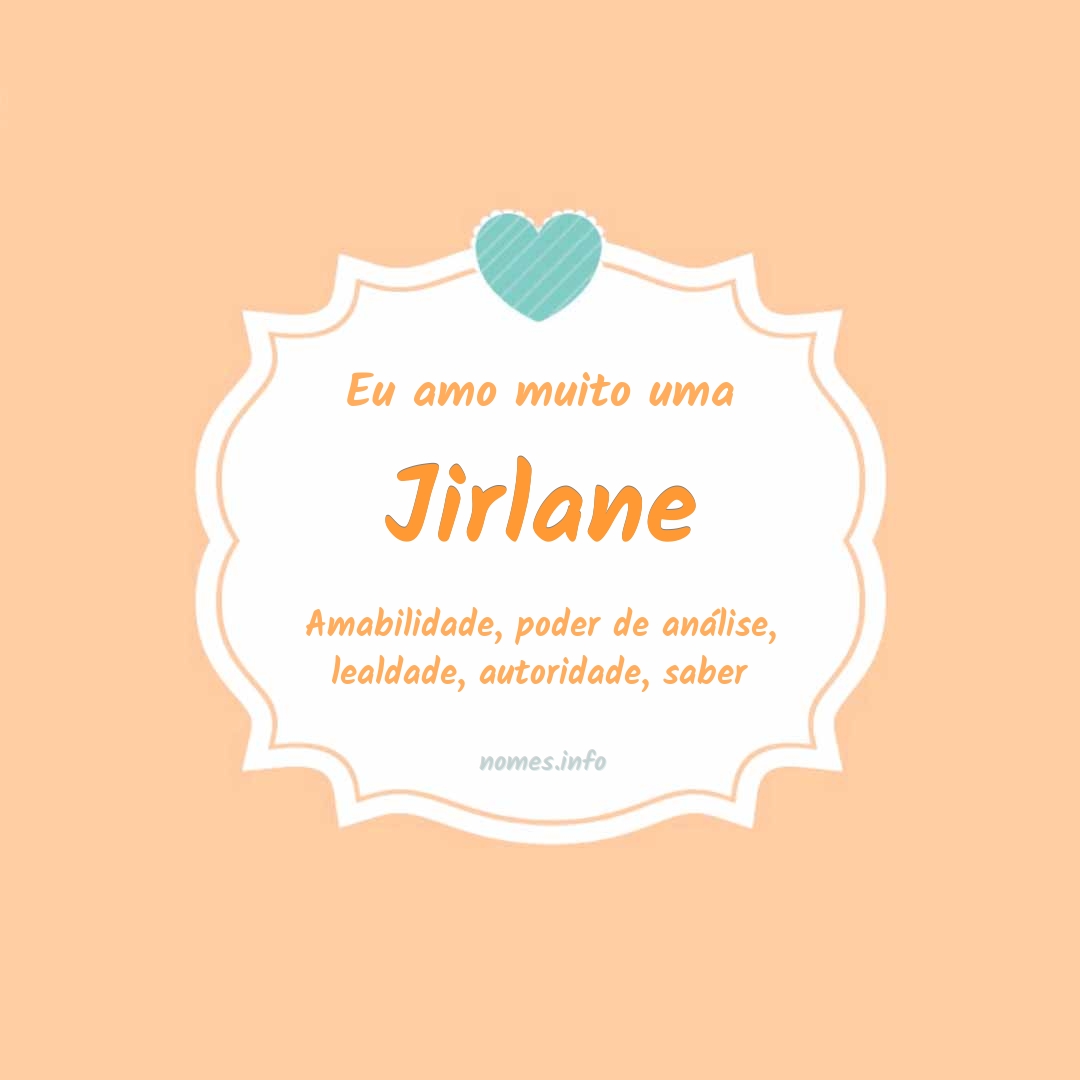 Eu amo muito Jirlane