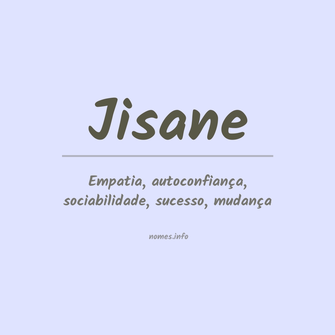 Significado do nome Jisane