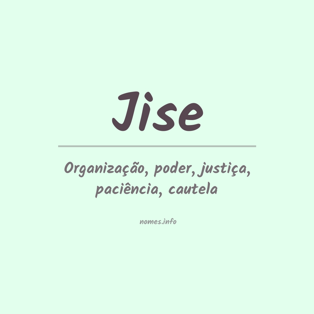 Significado do nome Jise