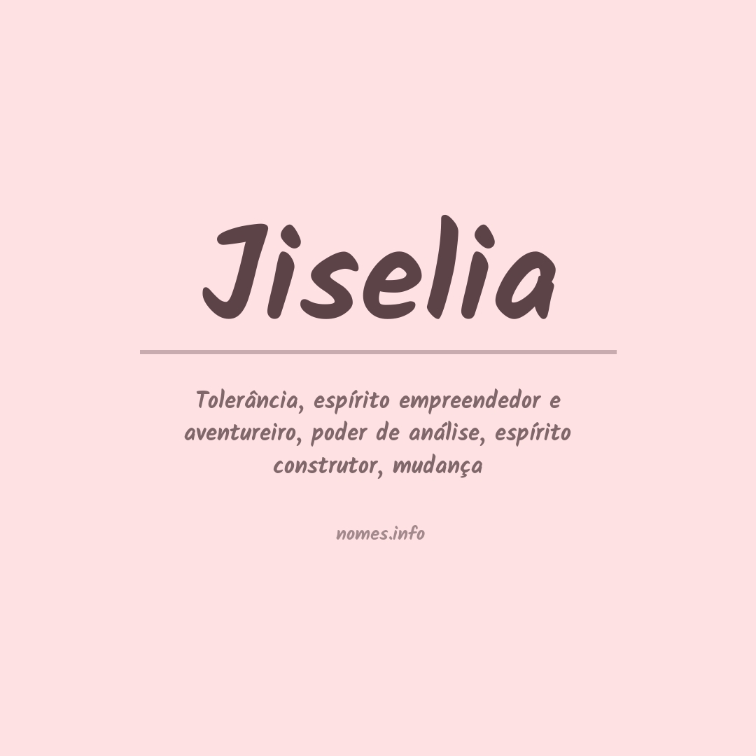 Significado do nome Jiselia