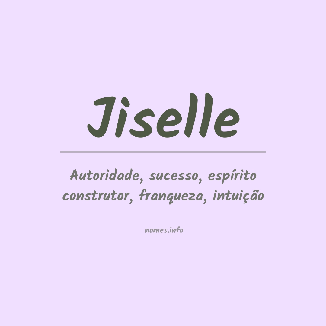 Significado do nome Jiselle