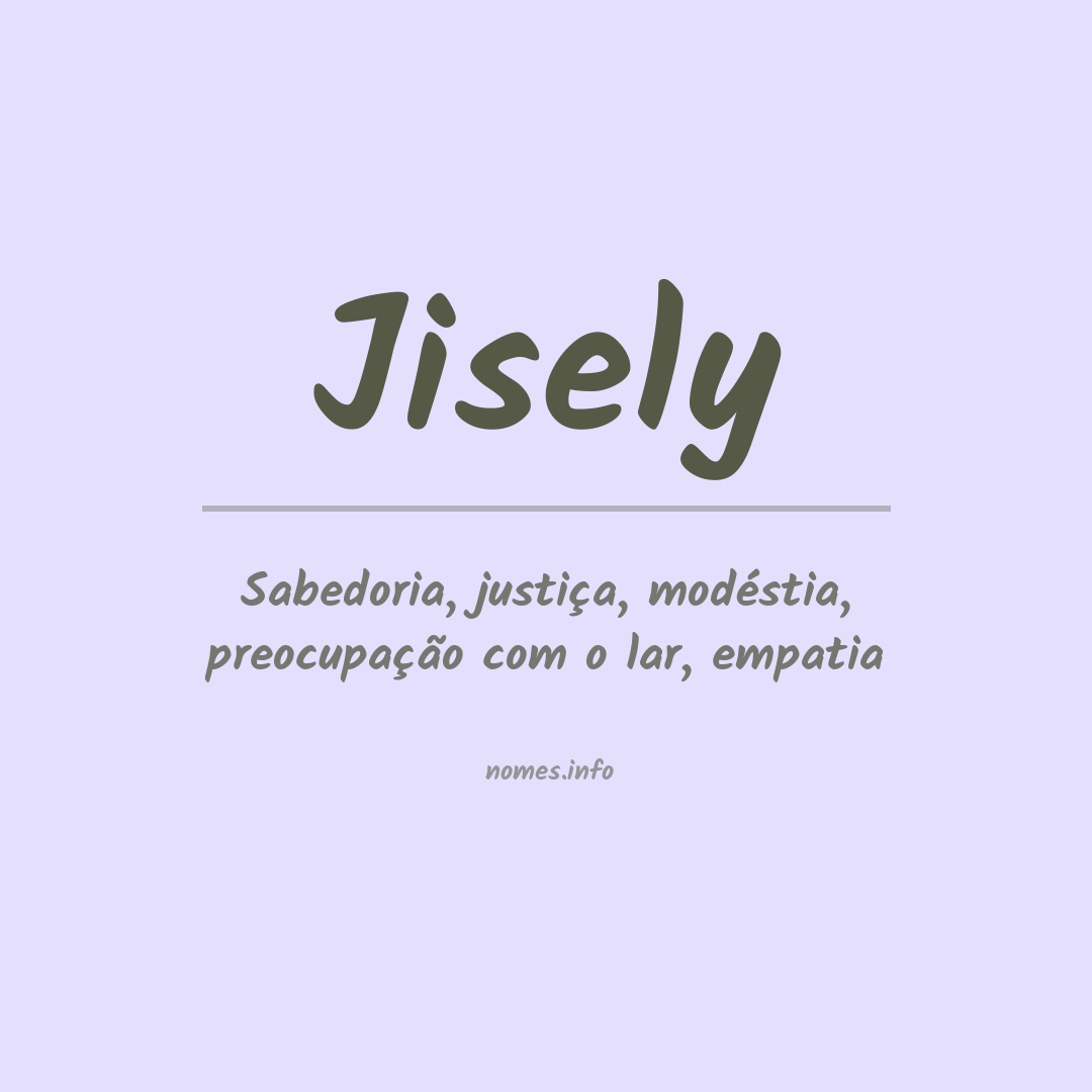 Significado do nome Jisely