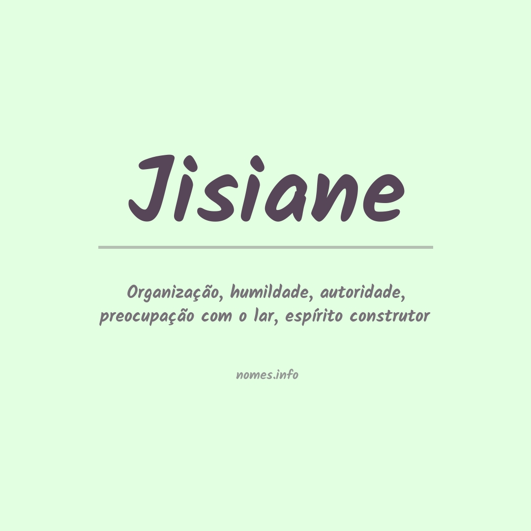 Significado do nome Jisiane