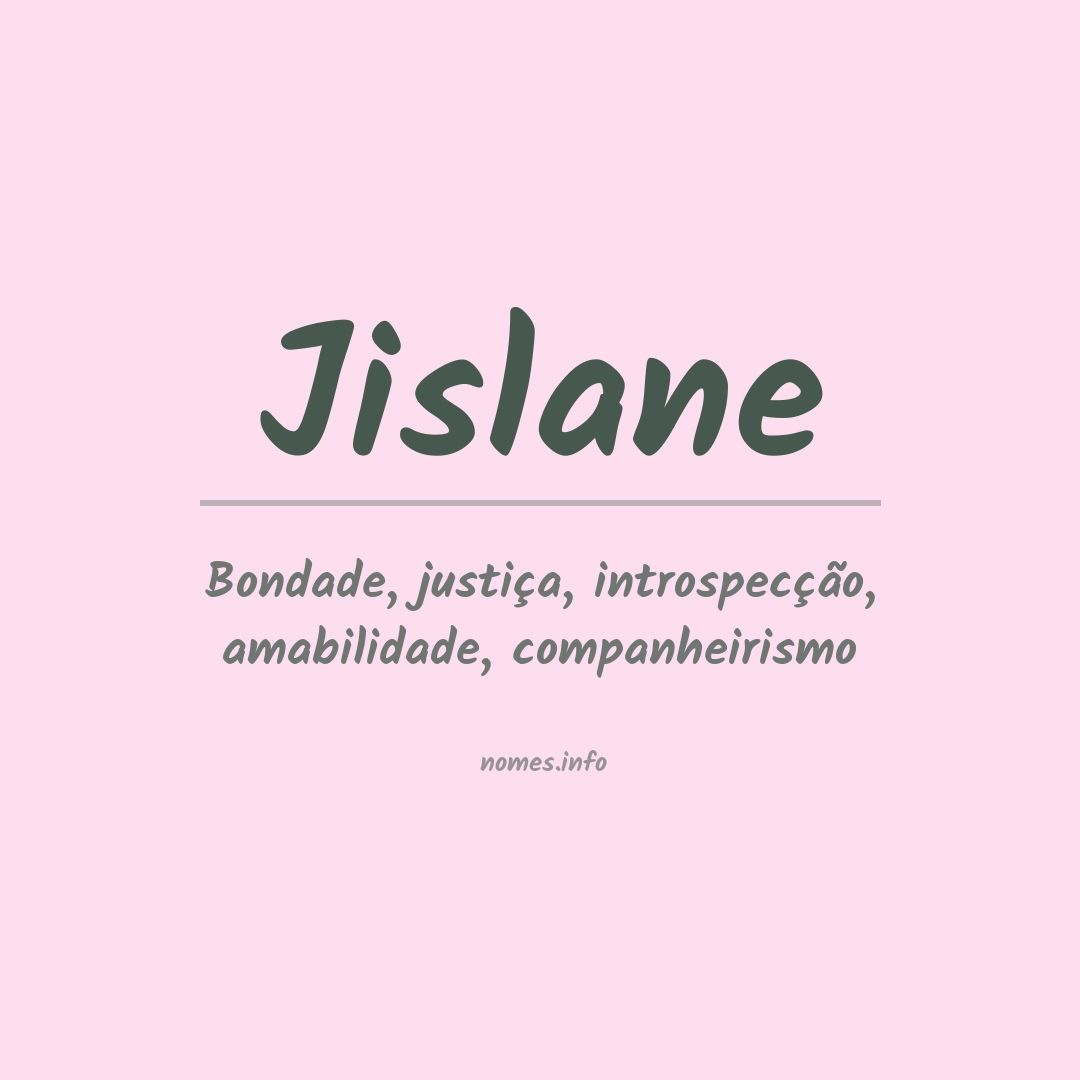Significado do nome Jislane