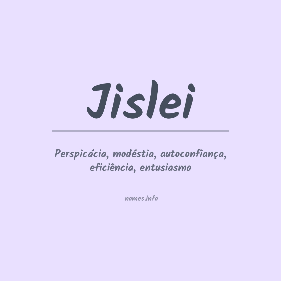 Significado do nome Jislei