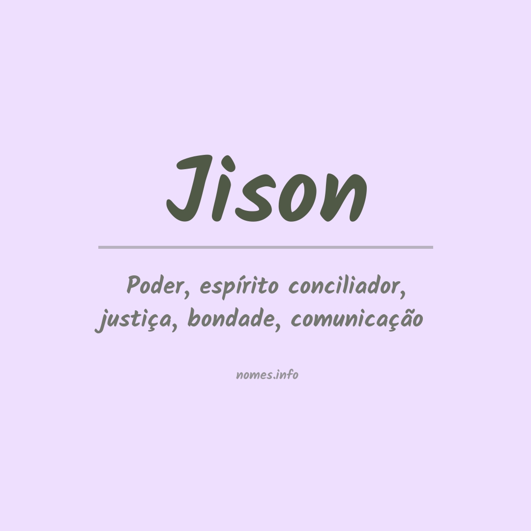 Significado do nome Jison