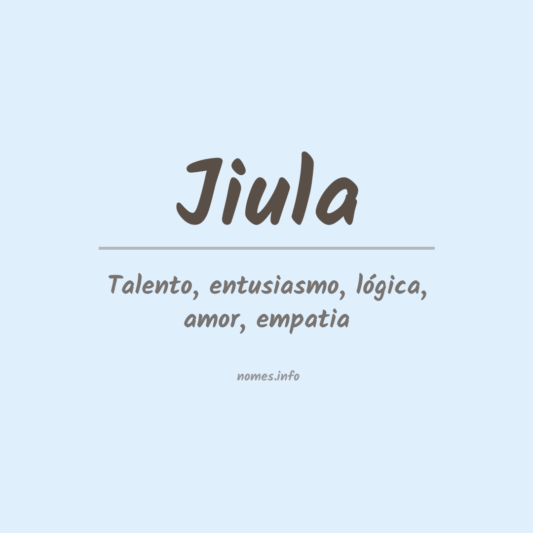 Significado do nome Jiula