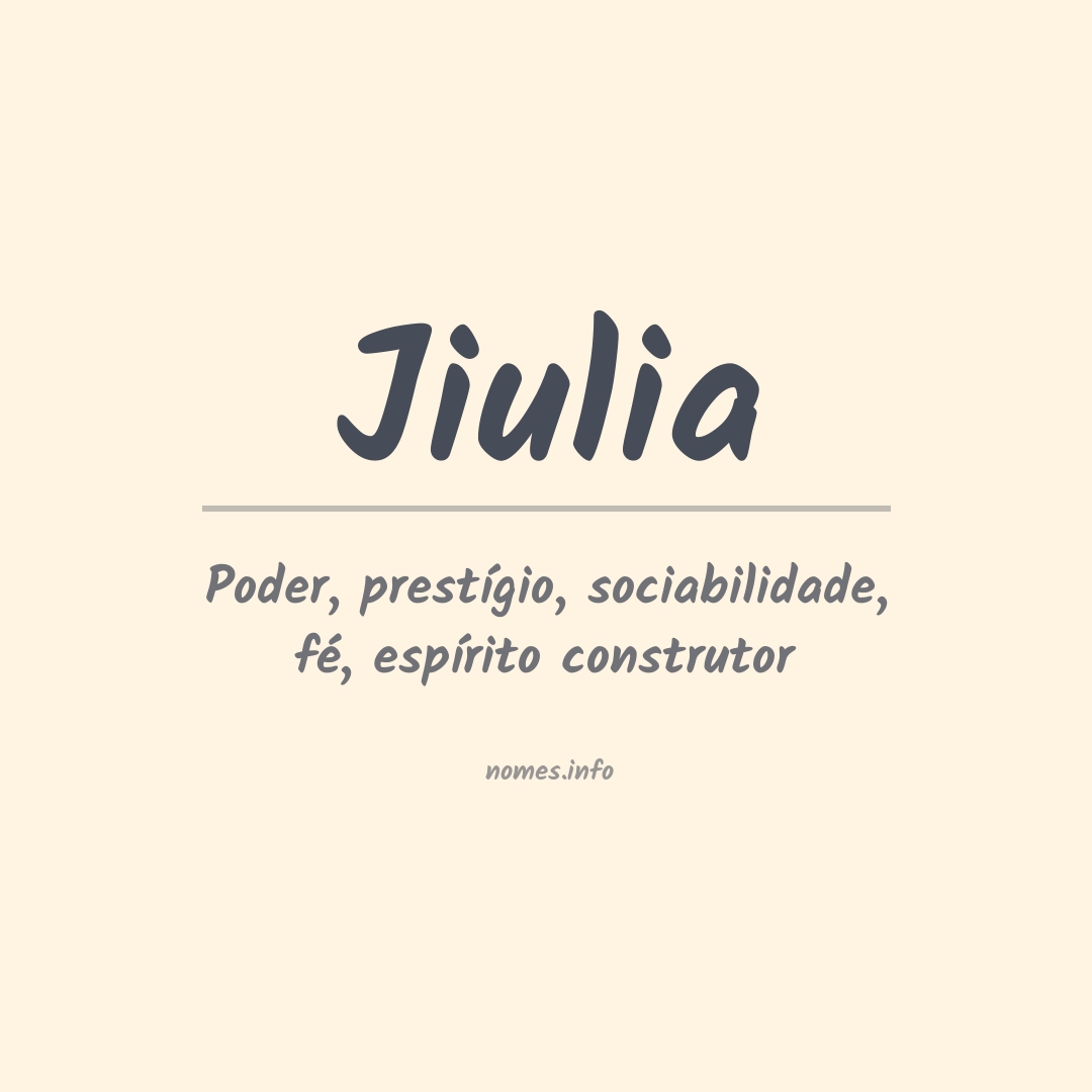 Significado do nome Jiulia