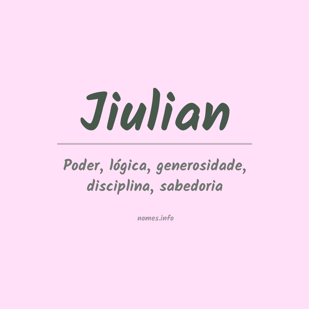 Significado do nome Jiulian