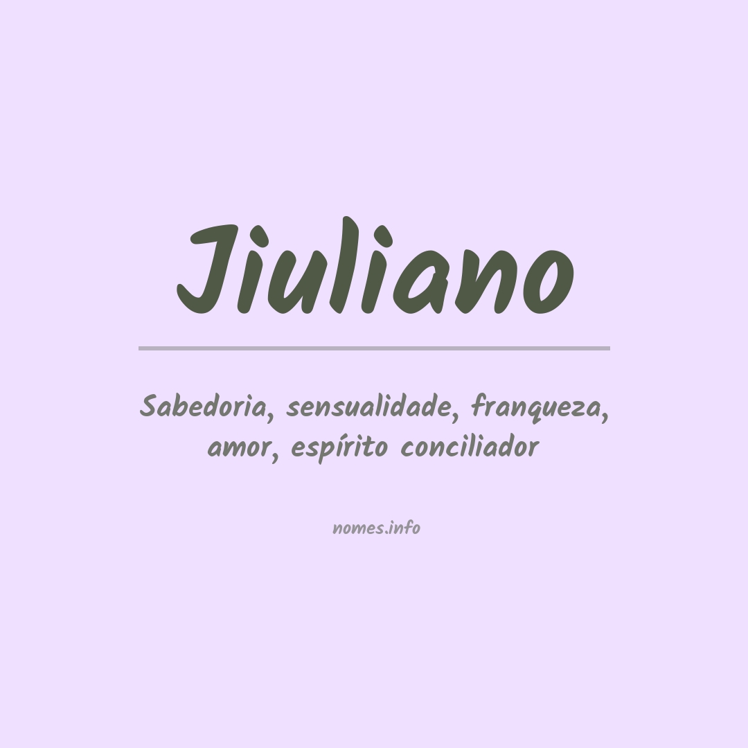 Significado do nome Jiuliano