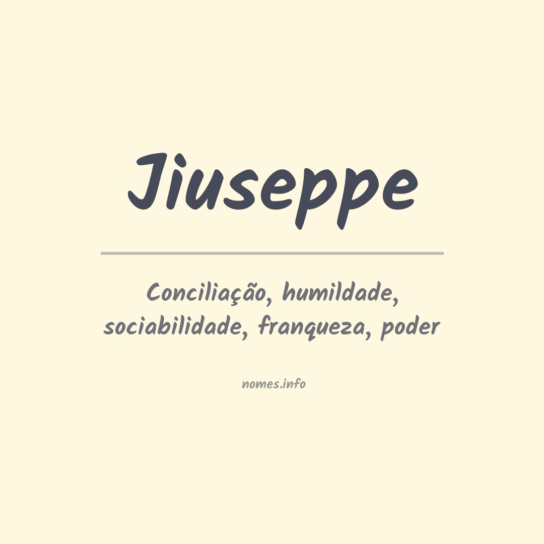 Significado do nome Jiuseppe