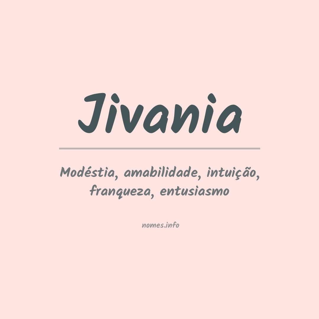 Significado do nome Jivania