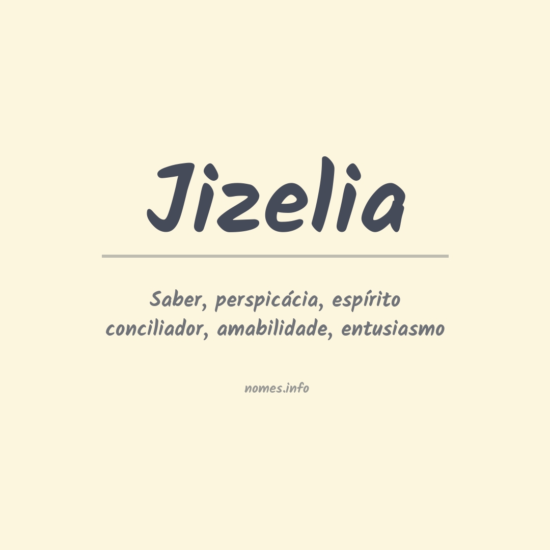 Significado do nome Jizelia