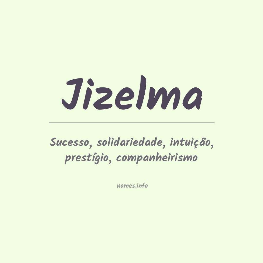 Significado do nome Jizelma