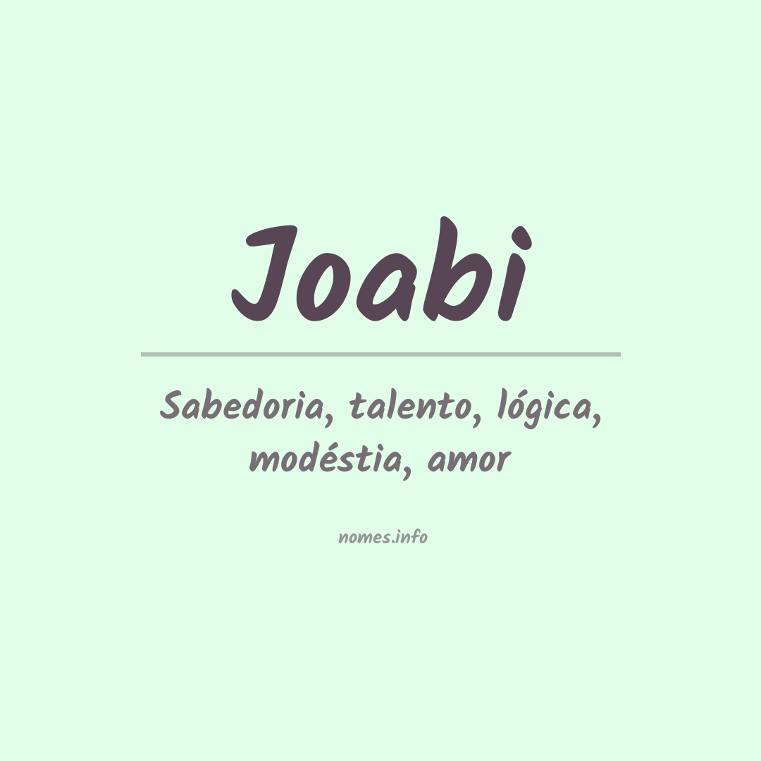 Significado do nome Joabi
