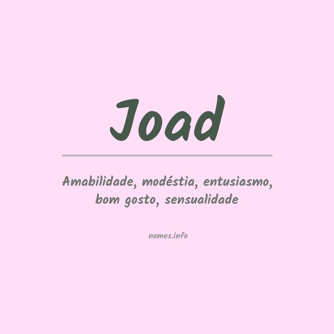 Significado do nome Joad