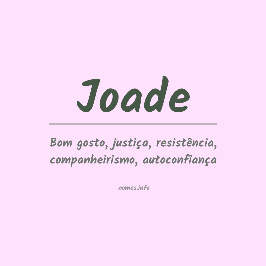 Significado do nome Joade