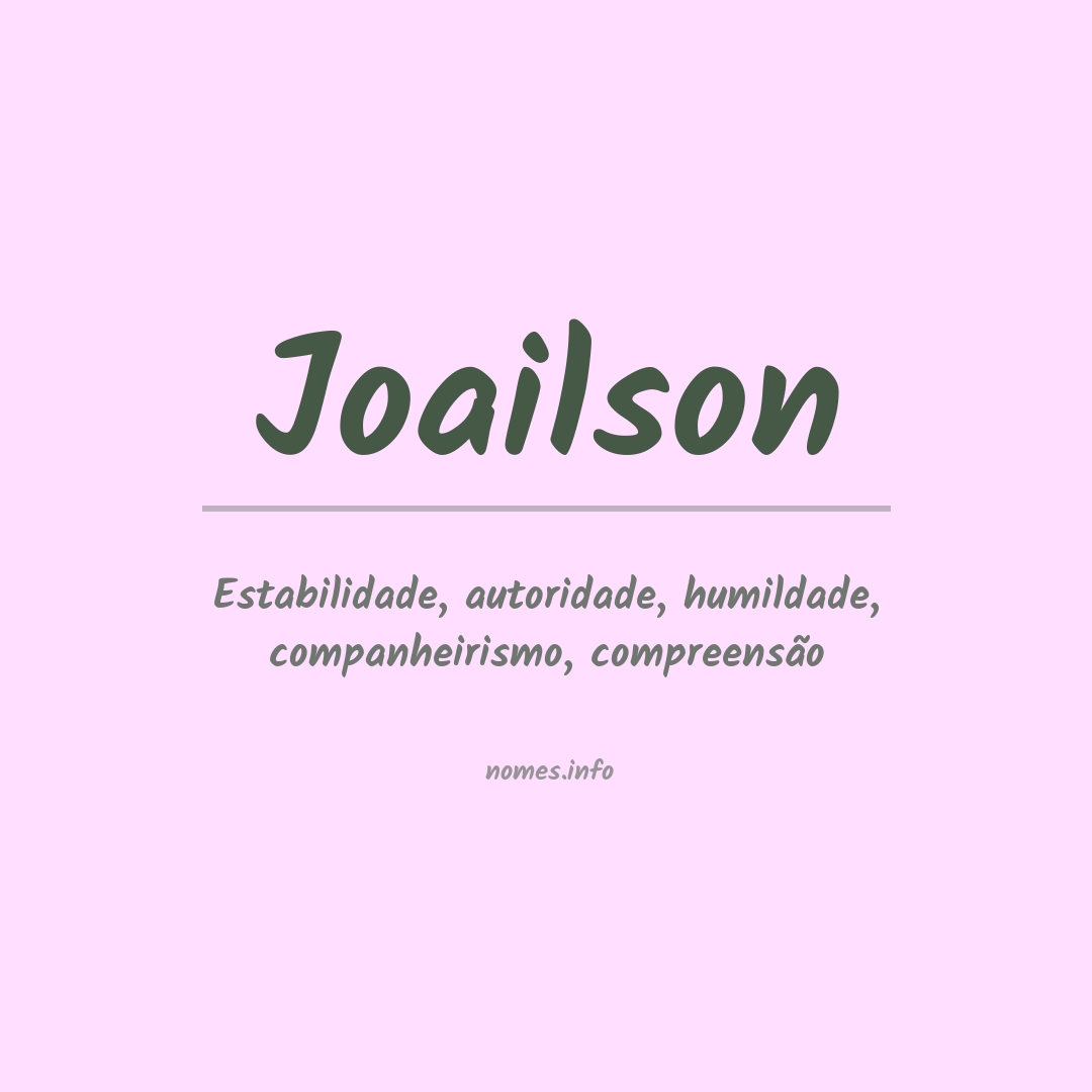 Significado do nome Joailson