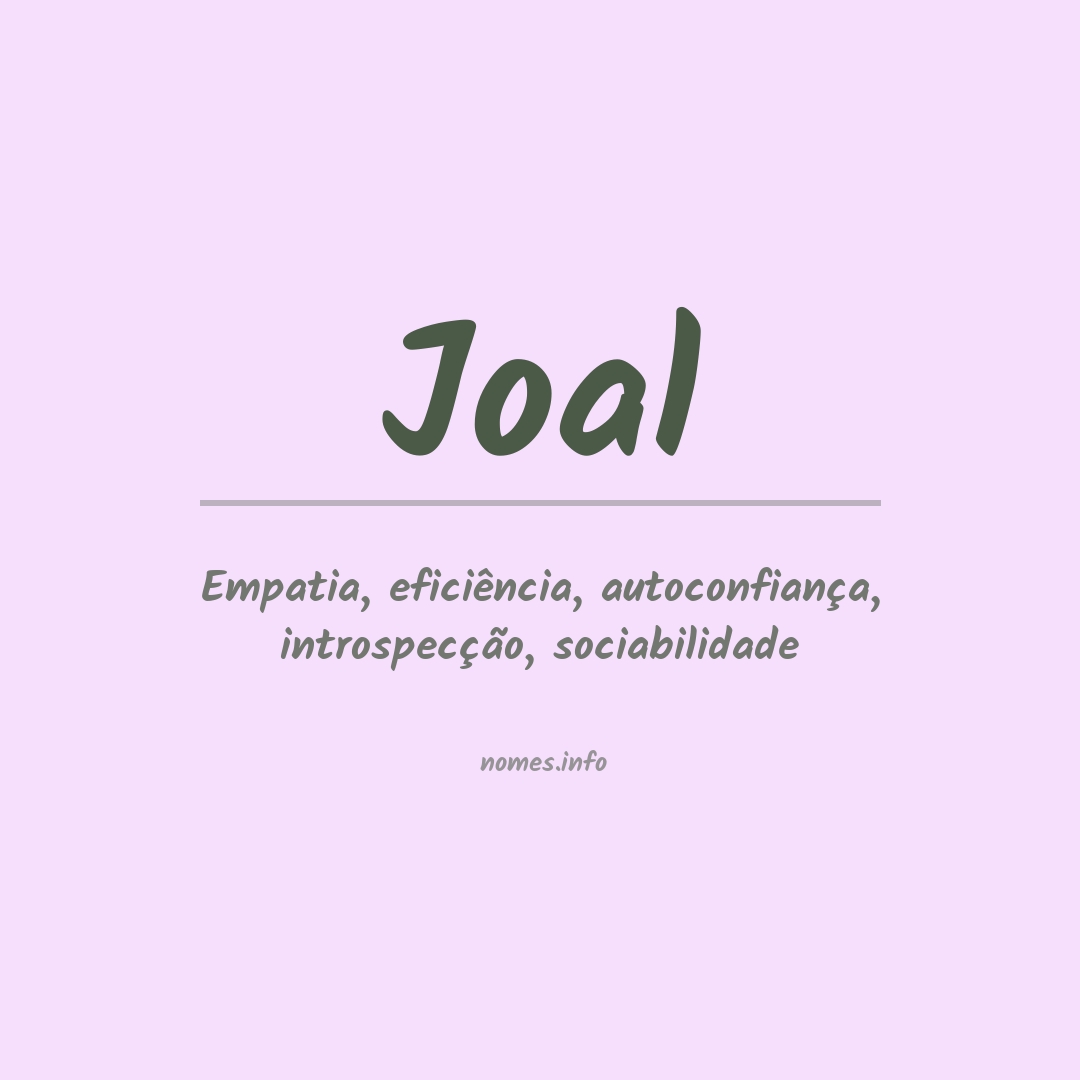 Significado do nome Joal