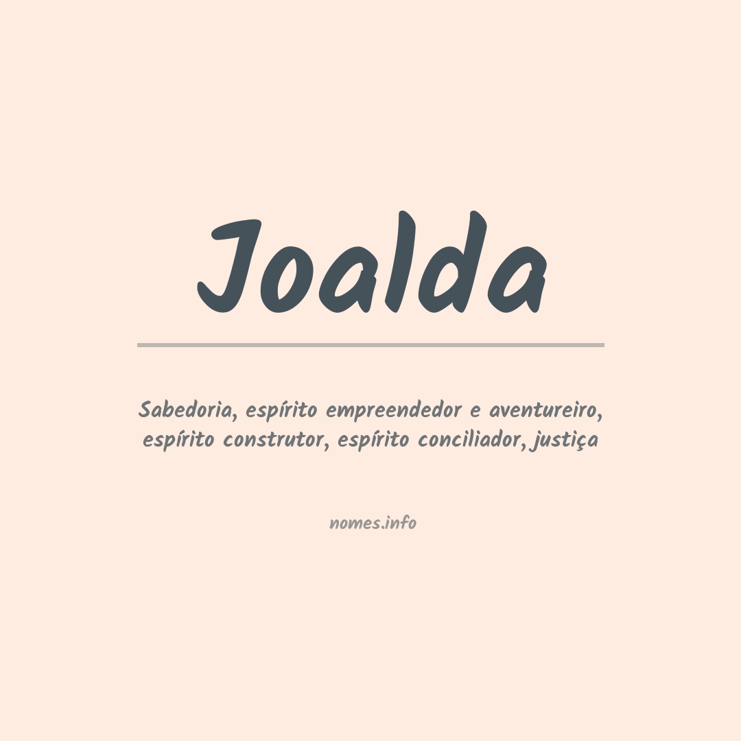 Significado do nome Joalda