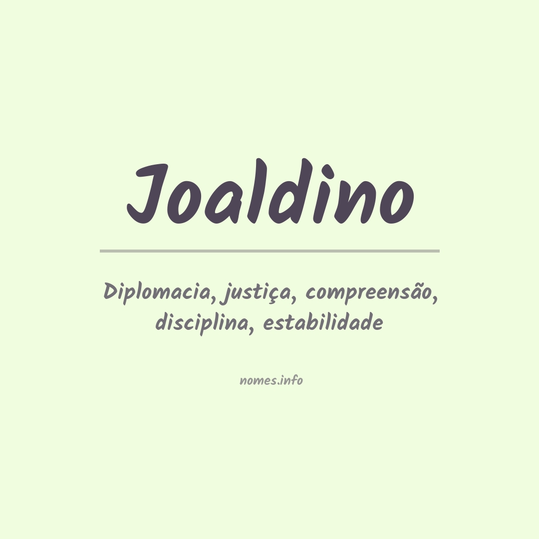 Significado do nome Joaldino